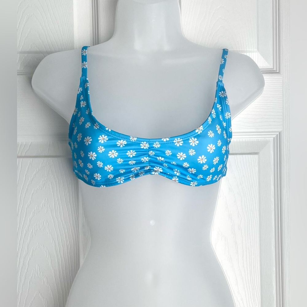 Aeropostale Bikini Top Blue w/ Sunflowers